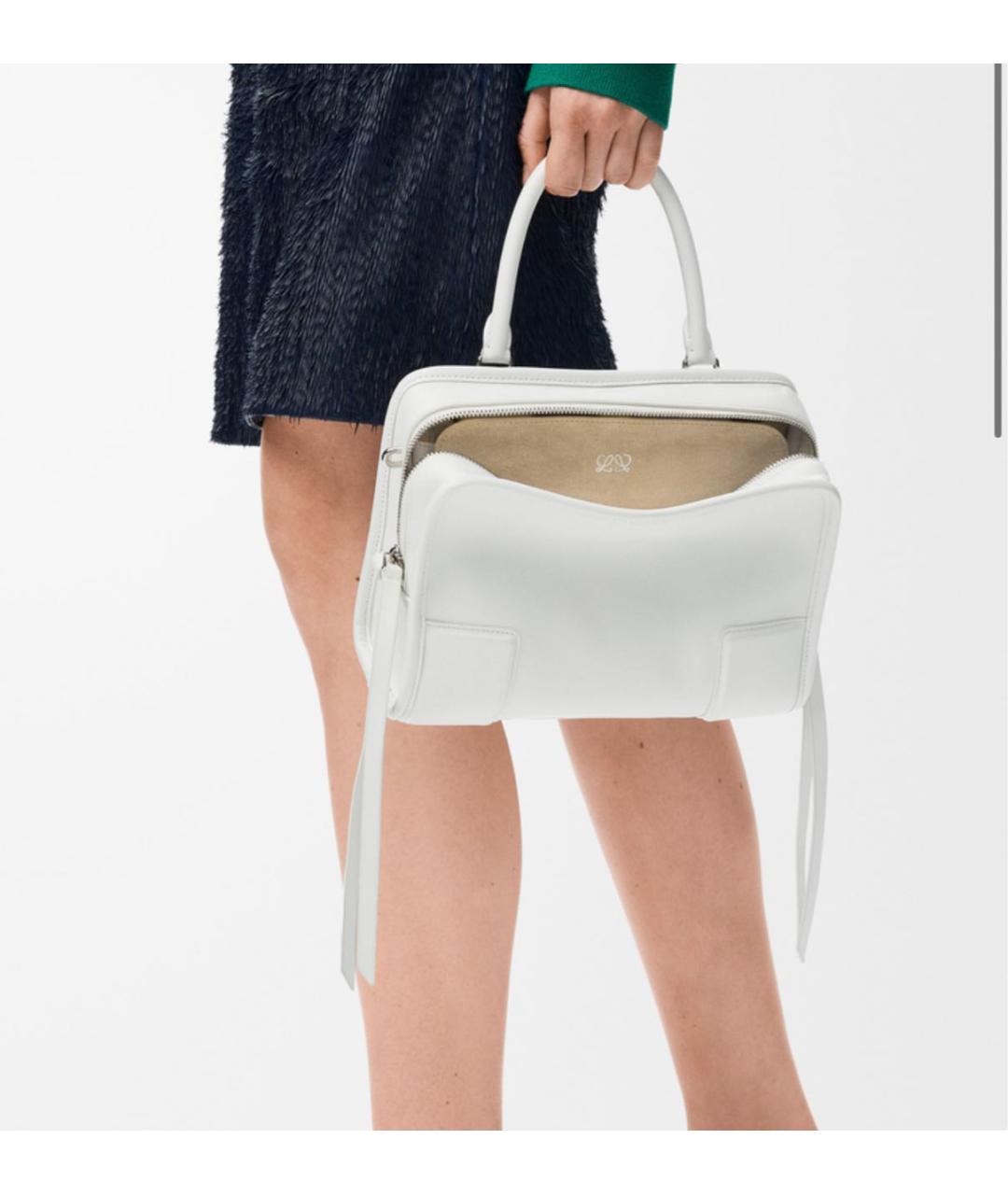 LOEWE Белая кожаная сумка тоут, фото 2