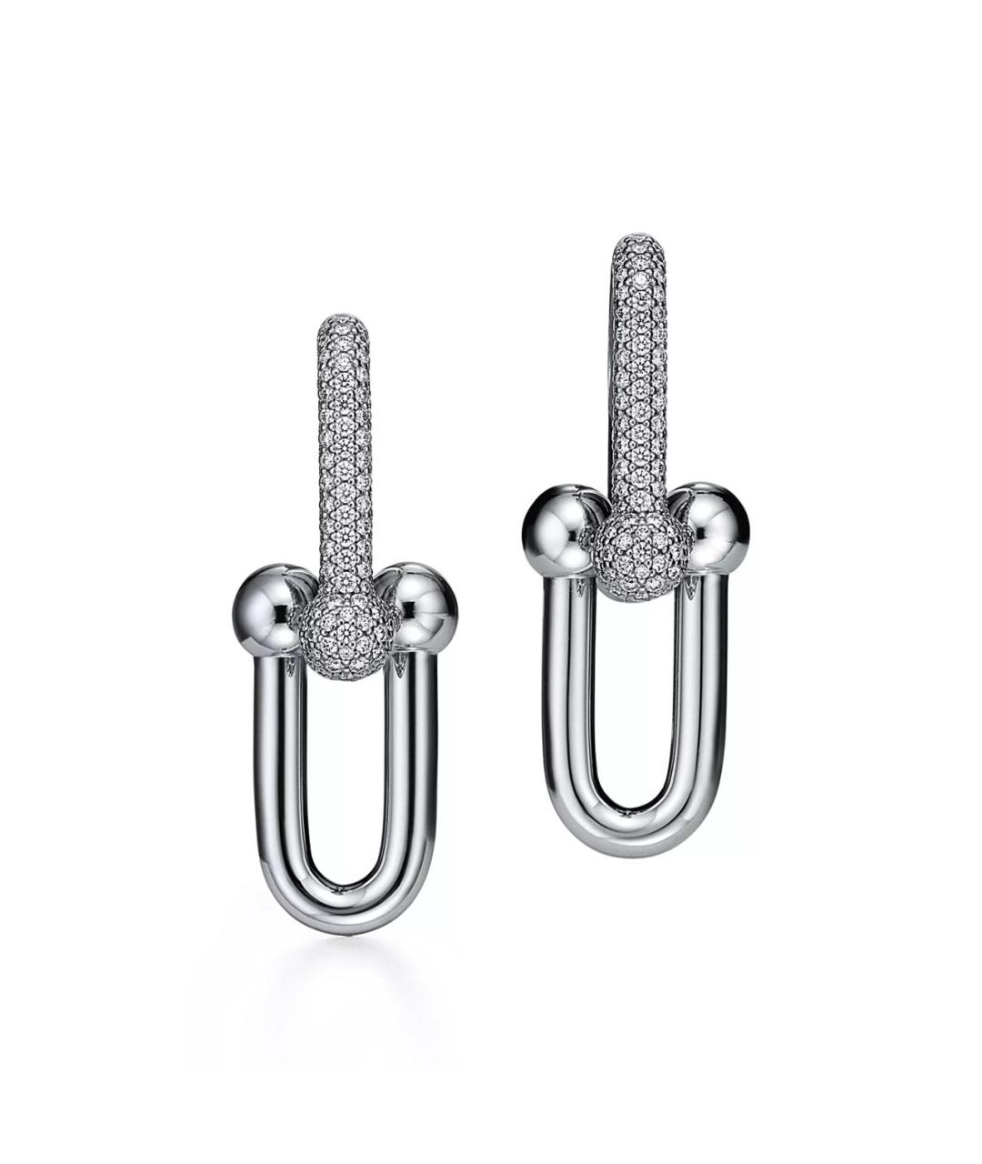 TIFFANY&CO Серебряные серьги из белого золота, фото 1