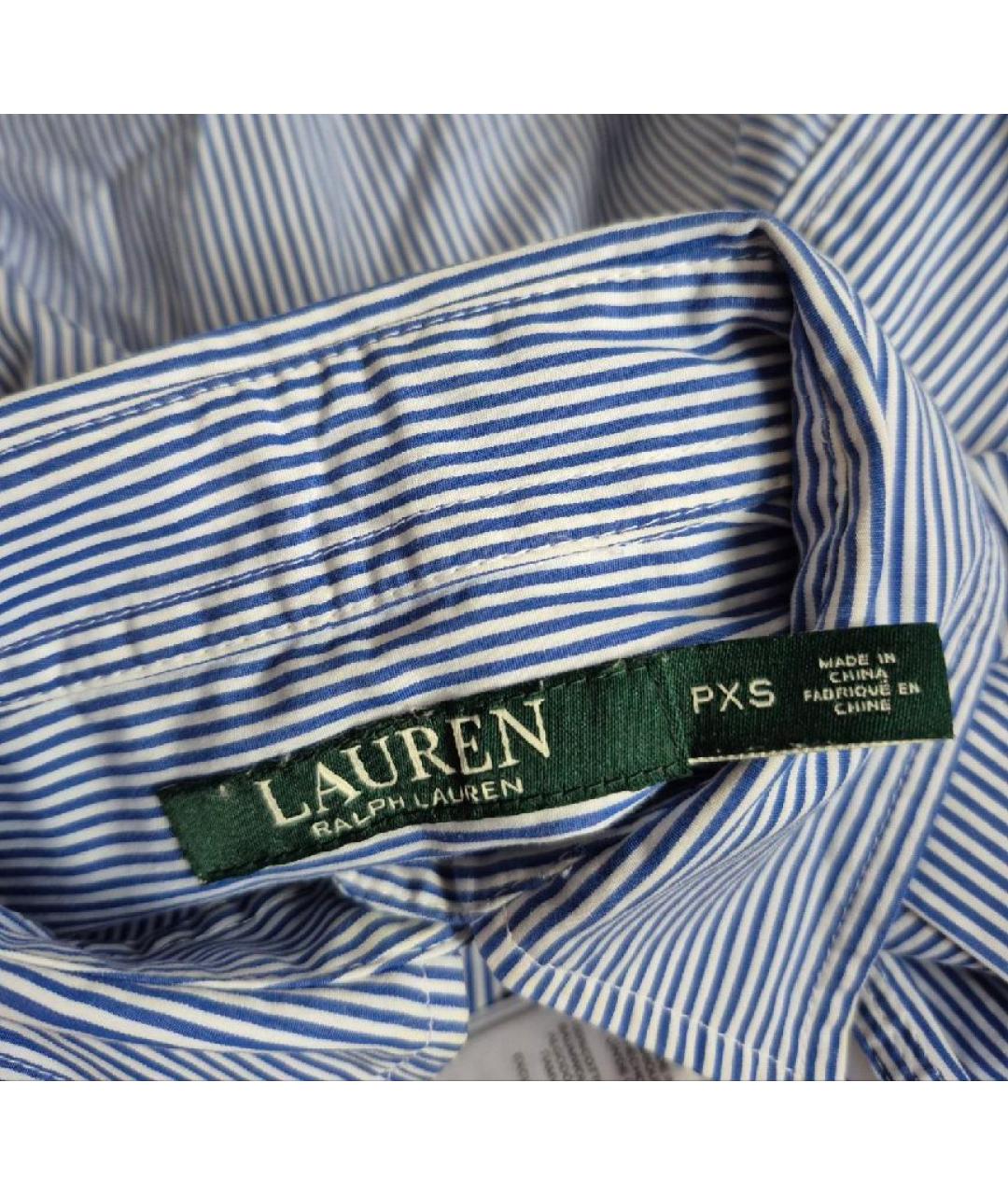 RALPH LAUREN Голубая хлопковая рубашка, фото 2