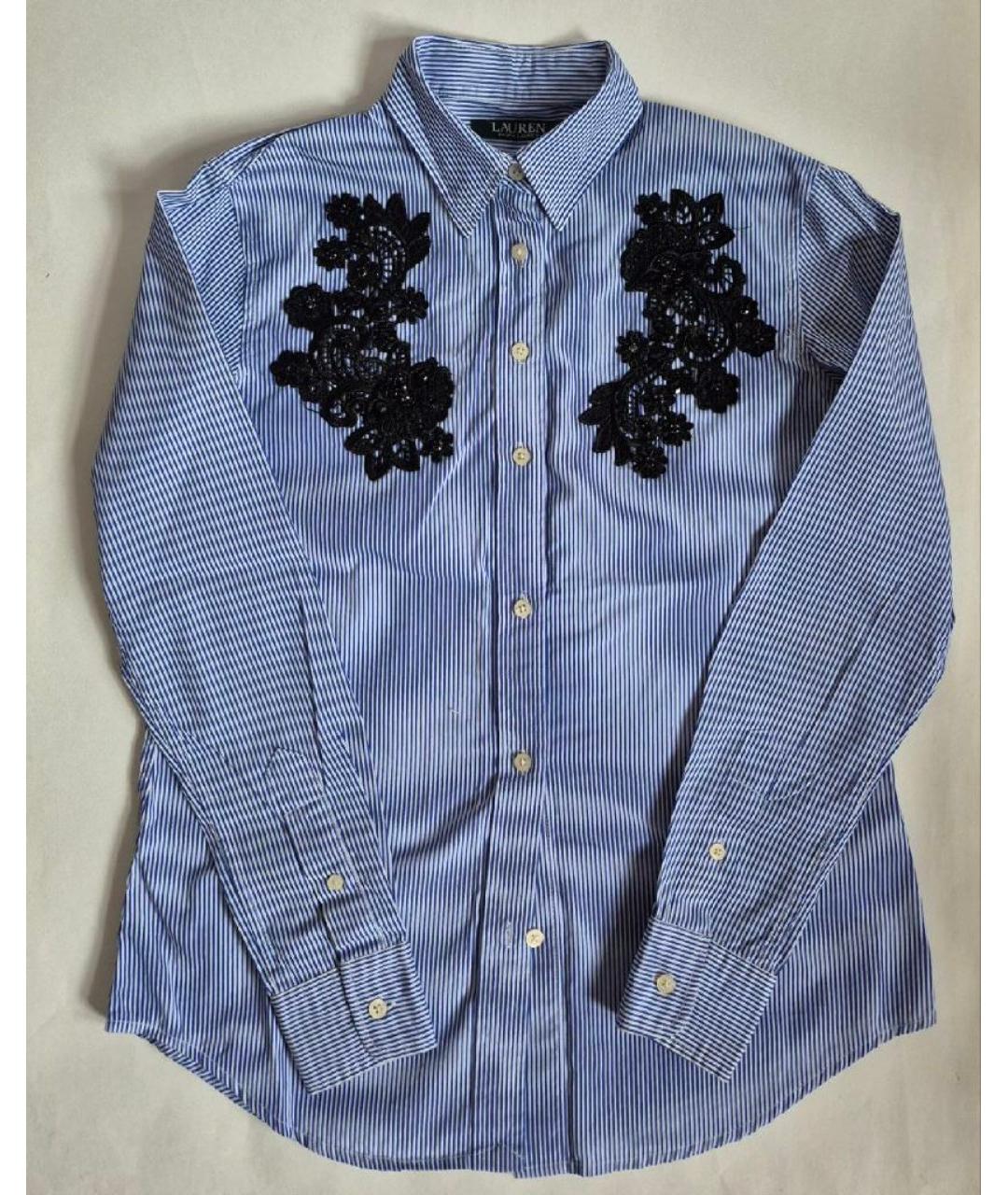 RALPH LAUREN Голубая хлопковая рубашка, фото 3