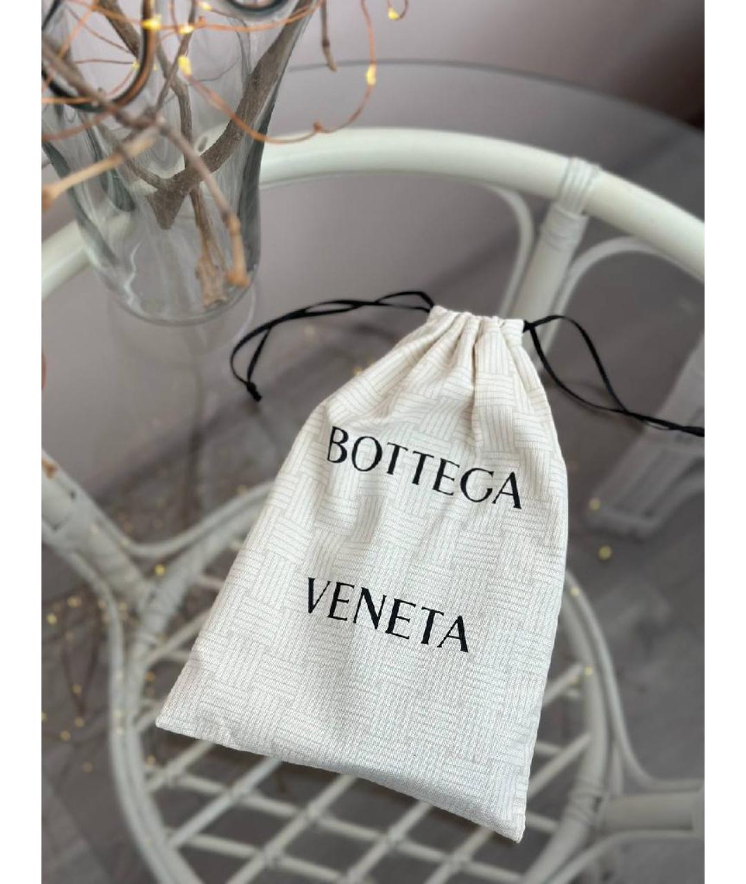 BOTTEGA VENETA Зеленый кожаный кошелек, фото 5