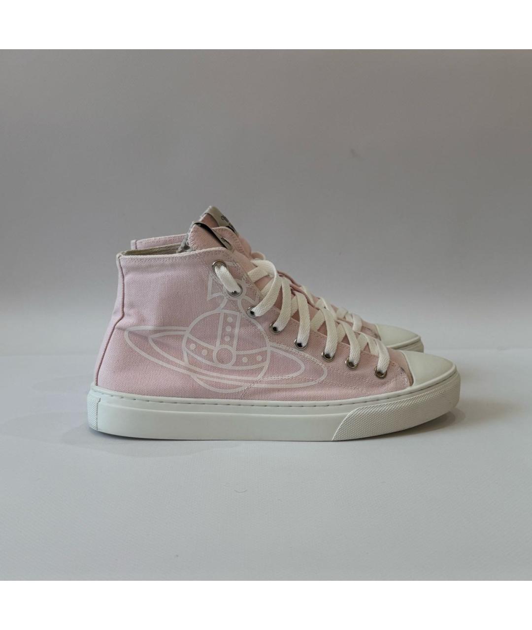 VIVIENNE WESTWOOD Розовые текстильные кеды, фото 5