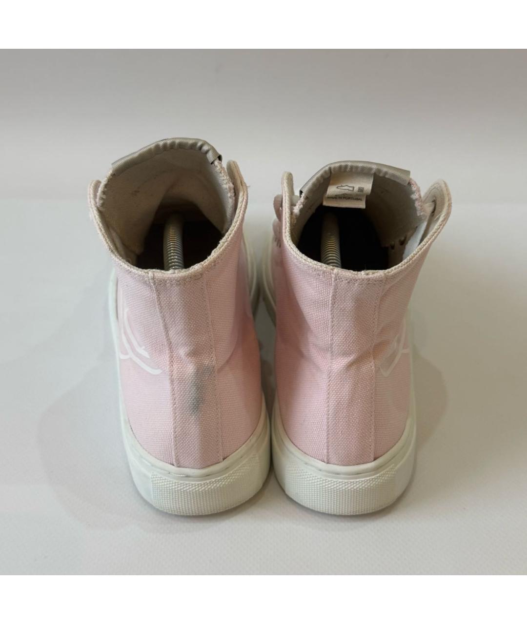 VIVIENNE WESTWOOD Розовые текстильные кеды, фото 4