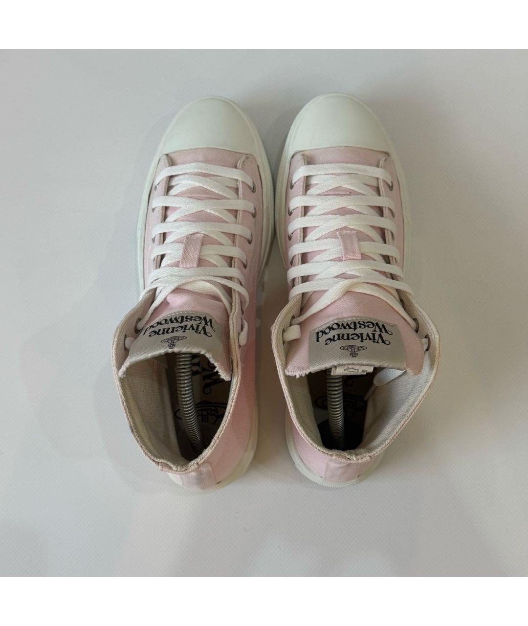VIVIENNE WESTWOOD Розовые текстильные кеды, фото 3
