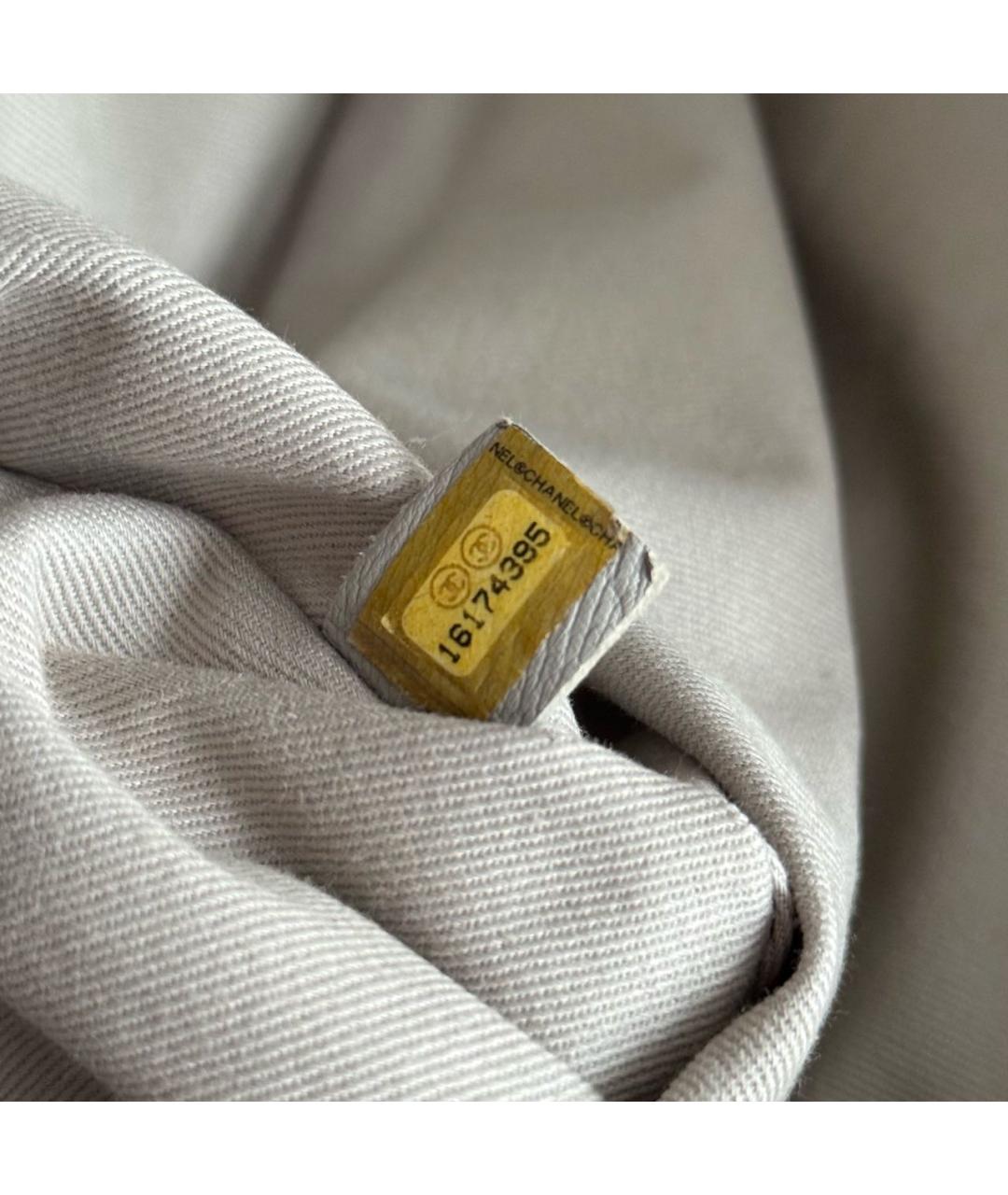 CHANEL Бежевая кожаная сумка тоут, фото 6