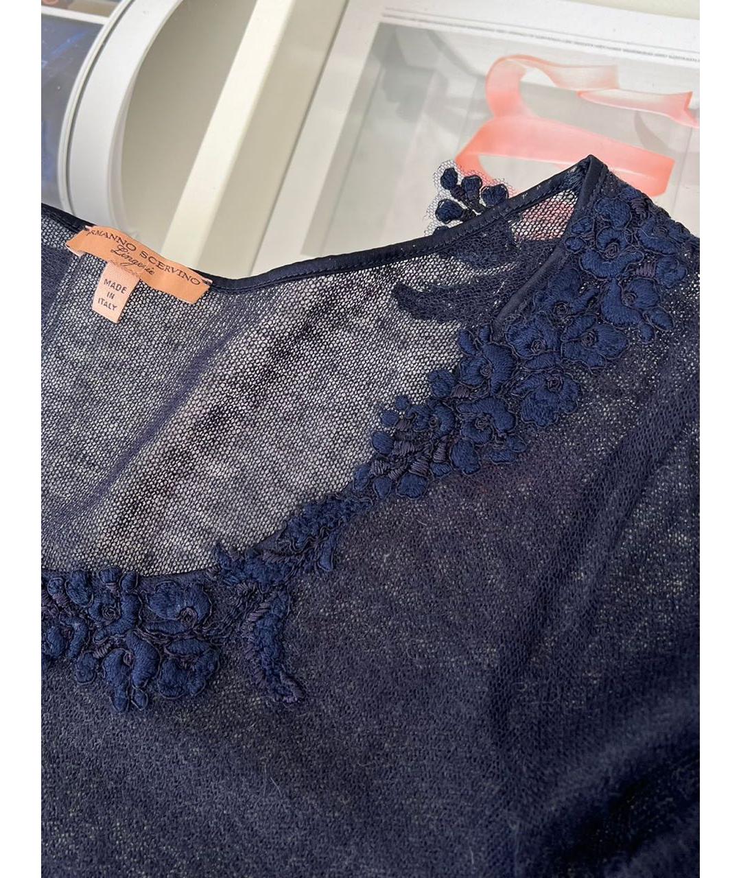 ERMANNO SCERVINO Темно-синий джемпер / свитер, фото 5