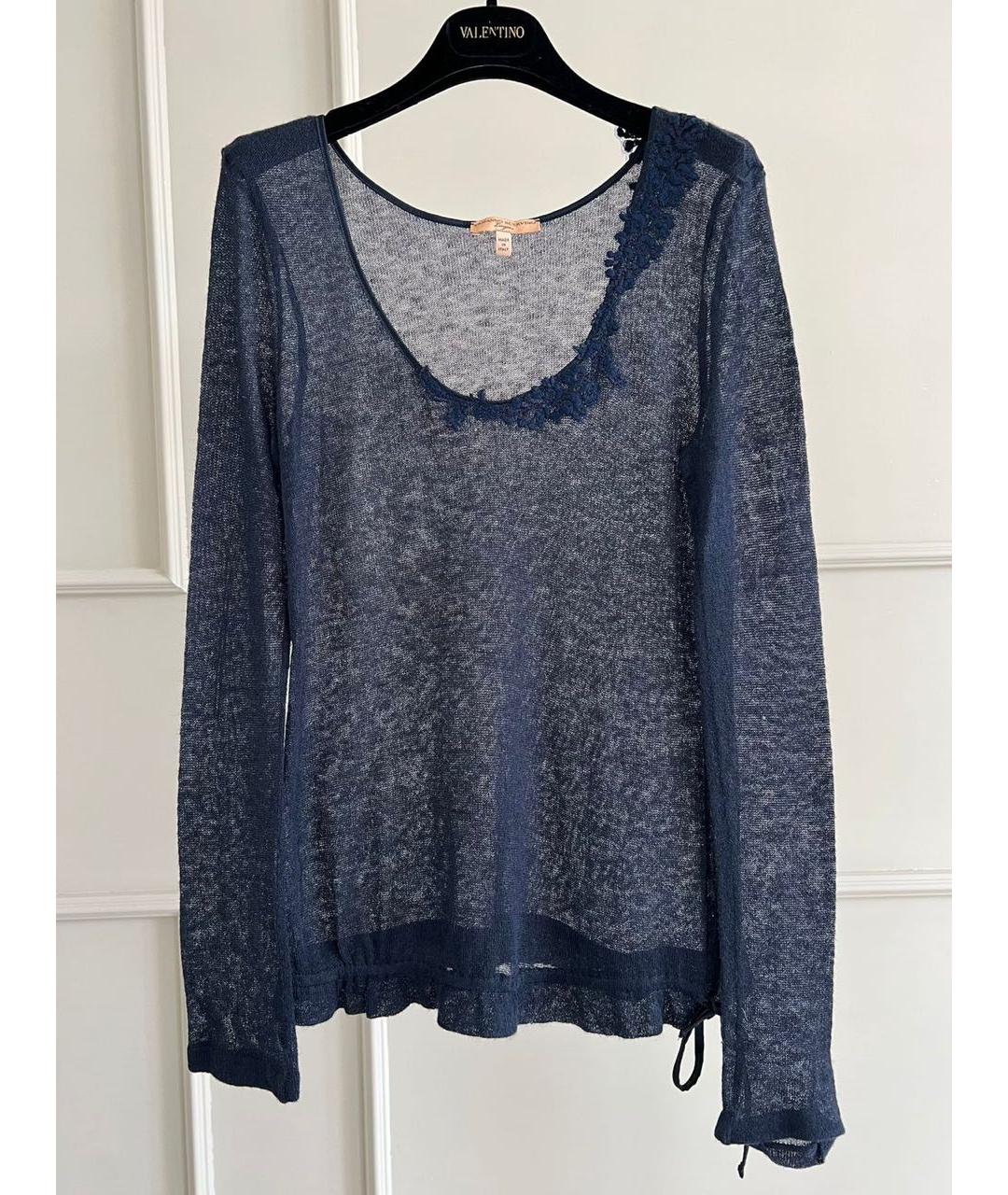 ERMANNO SCERVINO Темно-синий джемпер / свитер, фото 9