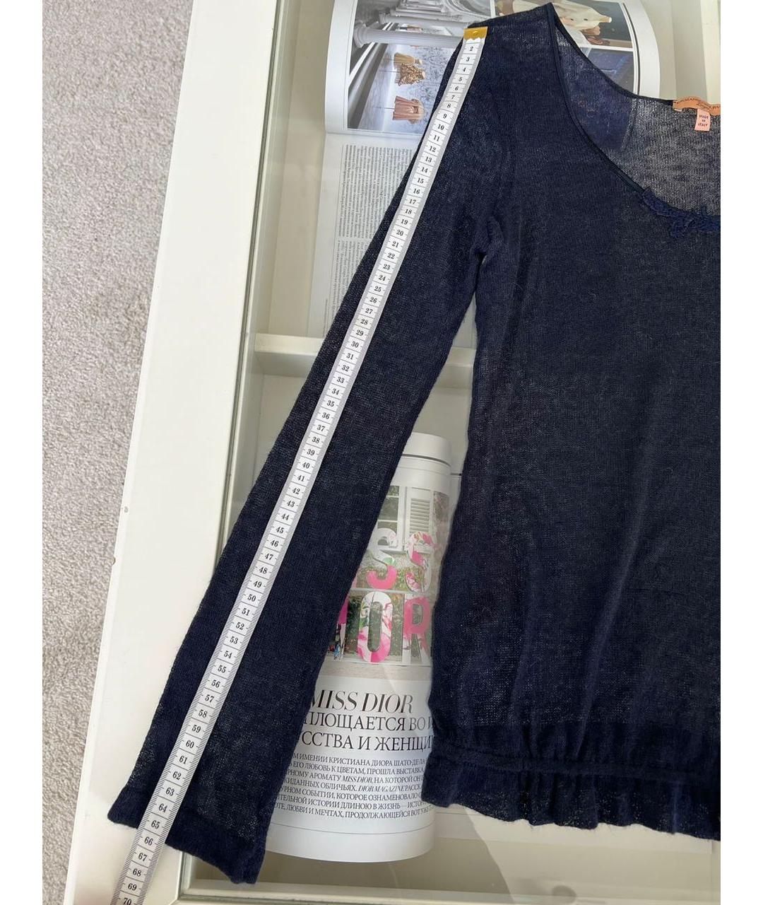 ERMANNO SCERVINO Темно-синий джемпер / свитер, фото 8