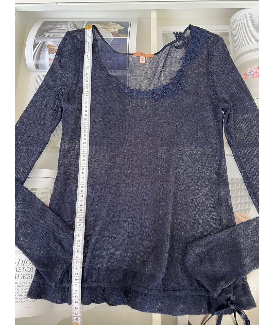 ERMANNO SCERVINO Темно-синий джемпер / свитер, фото 7