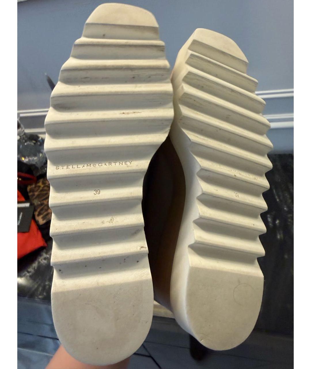 STELLA MCCARTNEY Бежевые кожаные брогги и оксфорды, фото 6