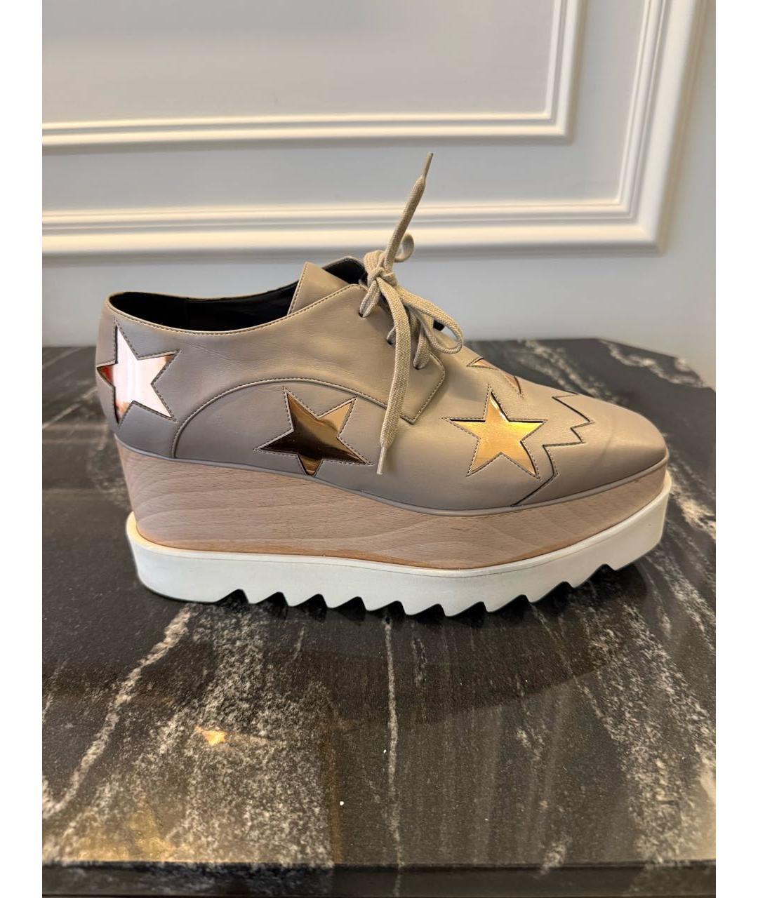 STELLA MCCARTNEY Бежевые кожаные брогги и оксфорды, фото 7