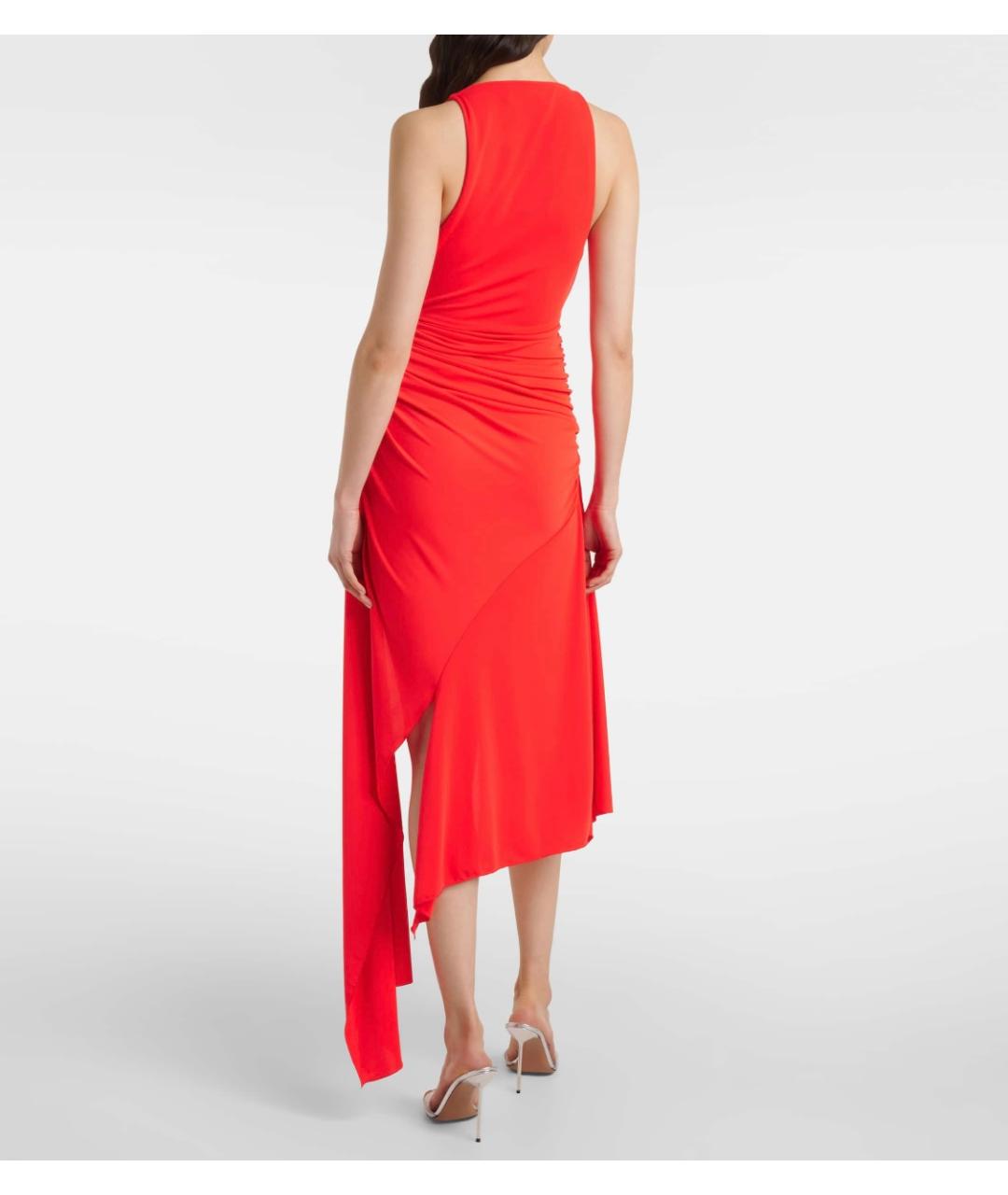 DAVID KOMA Красное полиэстеровое коктейльное платье, фото 3