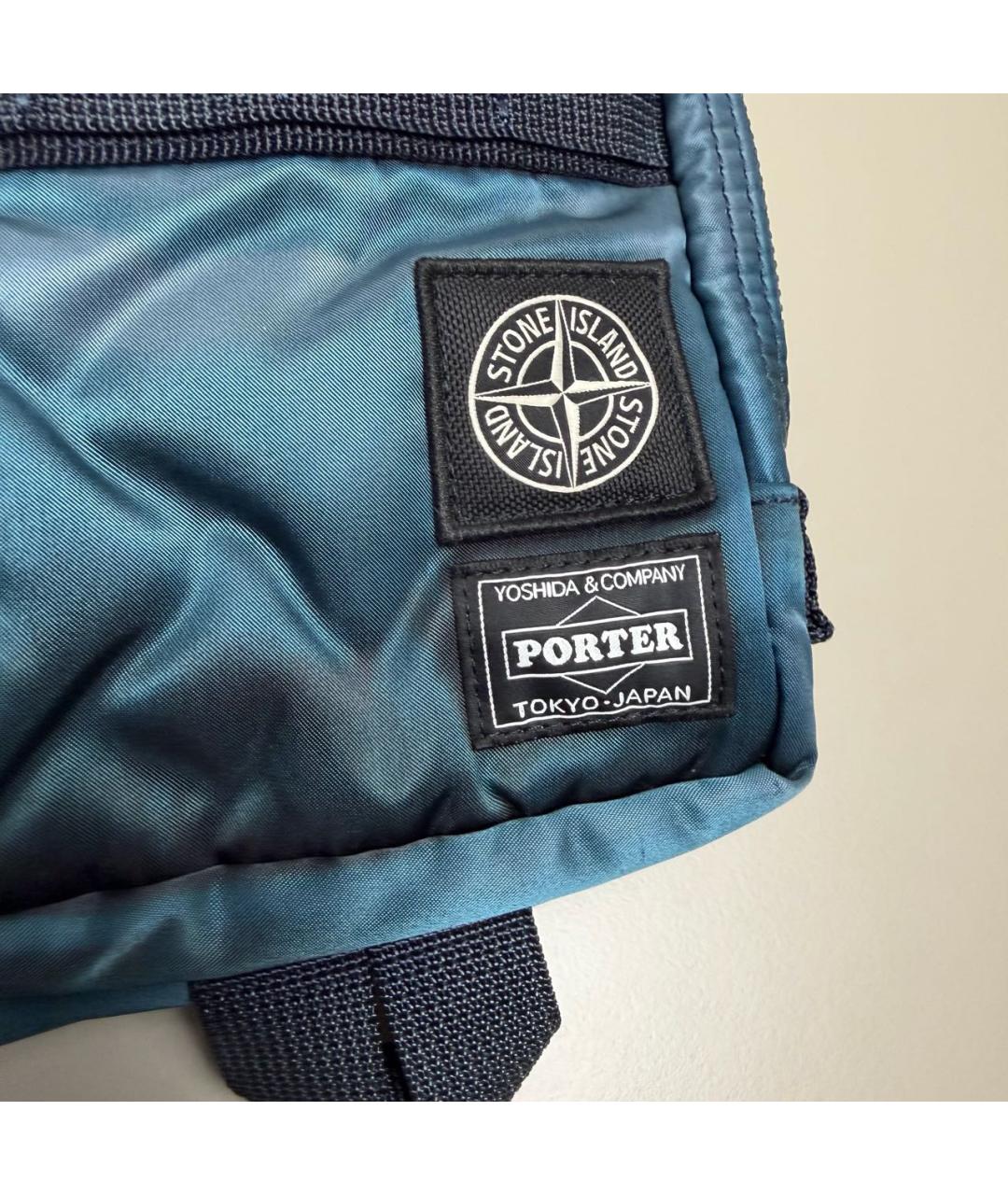 STONE ISLAND Синяя поясная сумка, фото 2