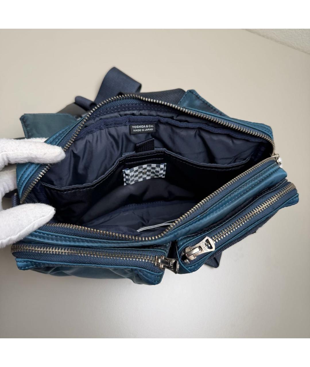 STONE ISLAND Синяя поясная сумка, фото 7