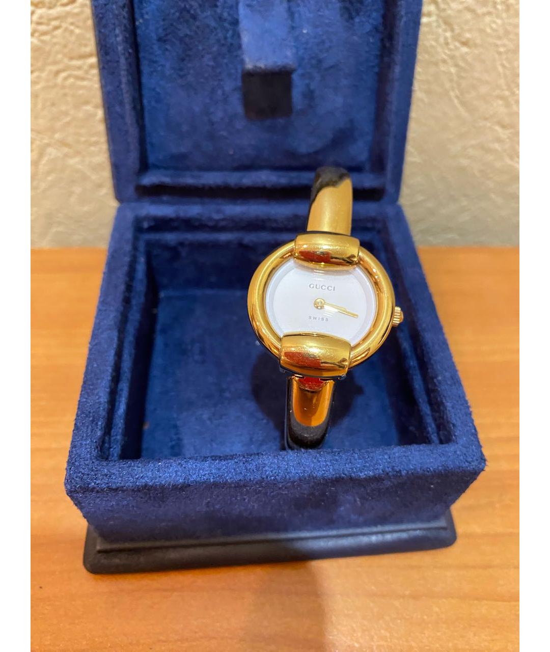 GUCCI Желтые позолоченные часы, фото 5