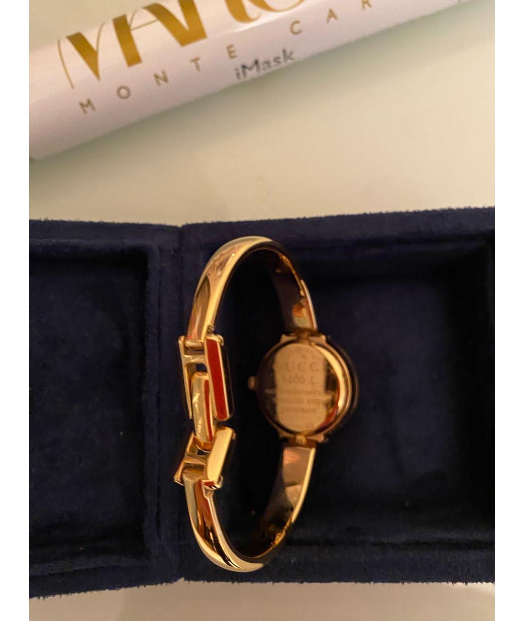 GUCCI Желтые позолоченные часы, фото 4