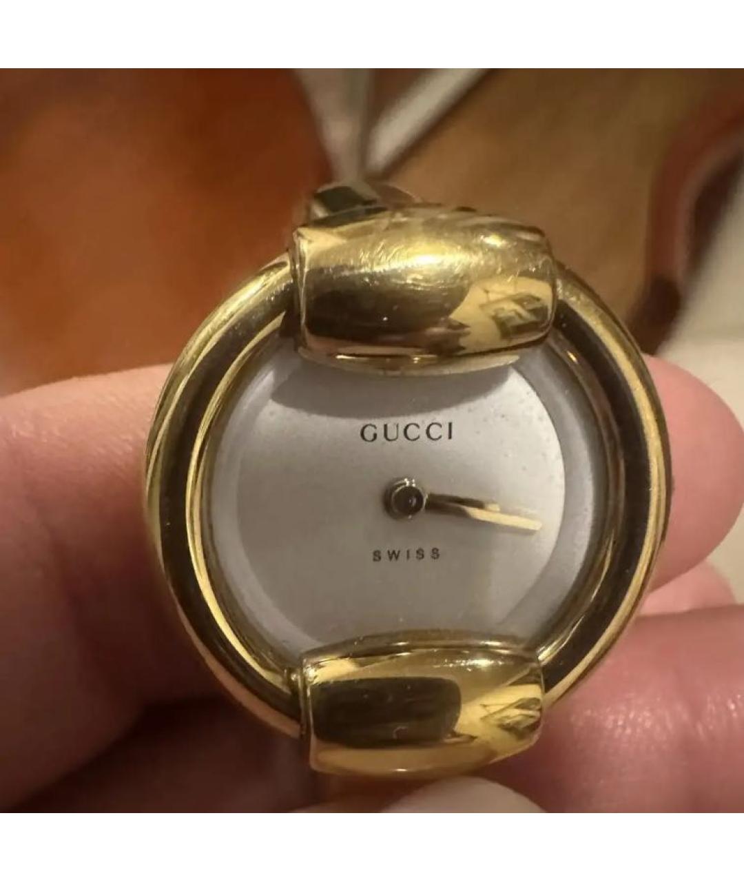 GUCCI Желтые позолоченные часы, фото 2