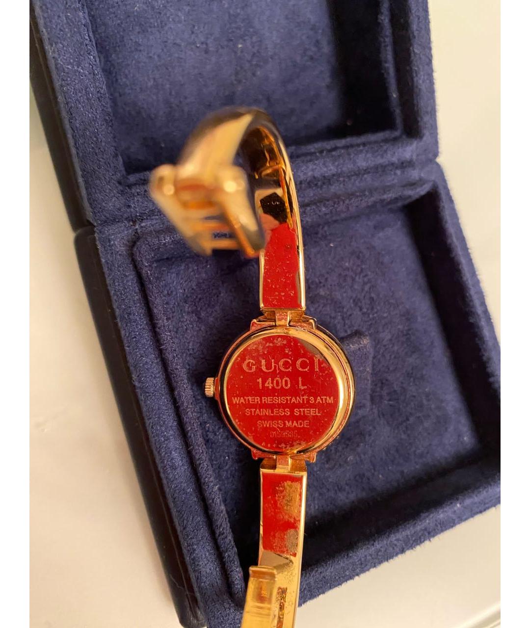 GUCCI Желтые позолоченные часы, фото 3