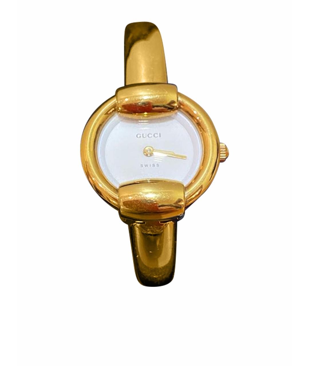 GUCCI Желтые позолоченные часы, фото 1