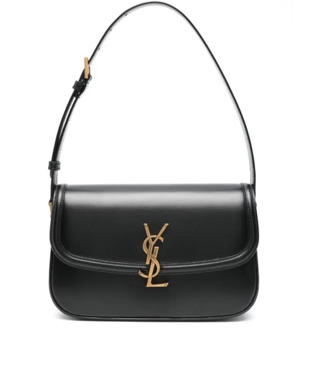 SAINT LAURENT Черная кожаная сумка через плечо, фото 8