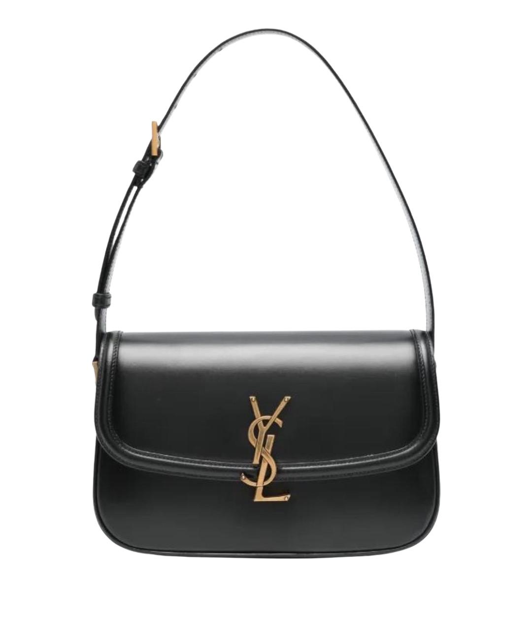 SAINT LAURENT Черная кожаная сумка через плечо, фото 1
