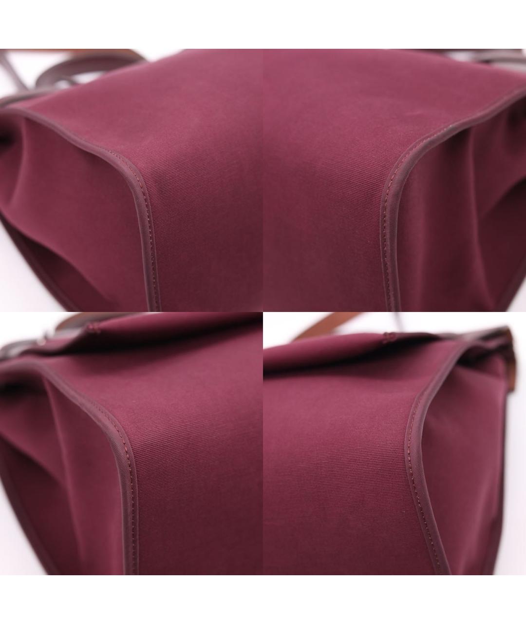 HERMES Бордовая тканевая сумка через плечо, фото 6