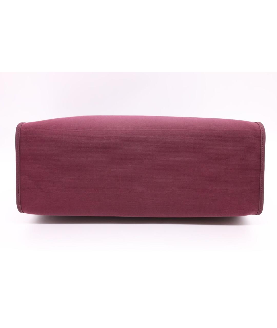 HERMES Бордовая тканевая сумка через плечо, фото 7