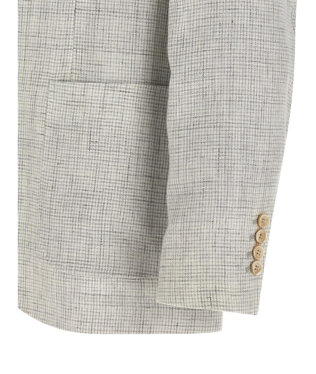 BRUNELLO CUCINELLI Серый льняной пиджак, фото 4