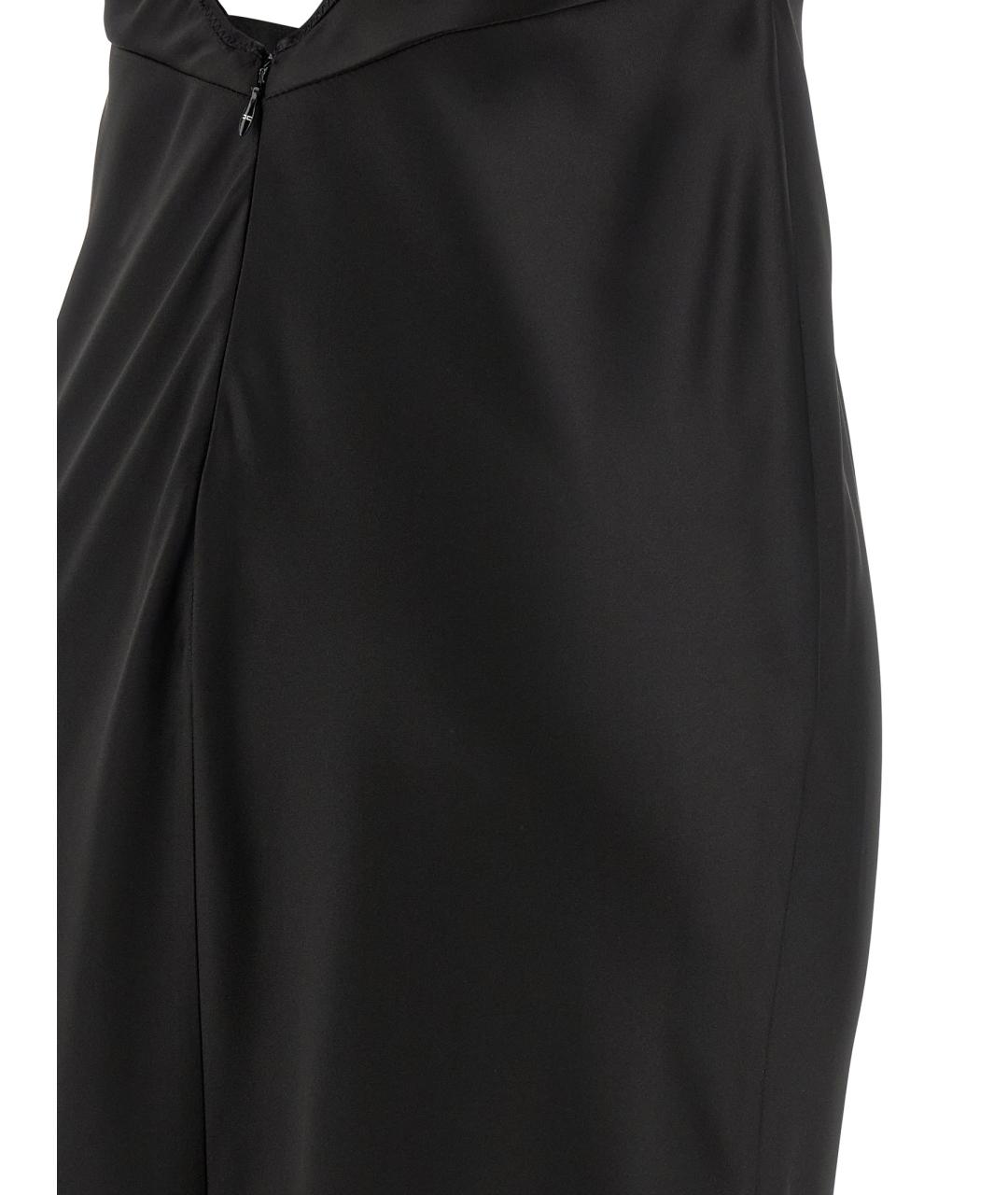 ELISABETTA FRANCHI Черное полиэстеровое вечернее платье, фото 4