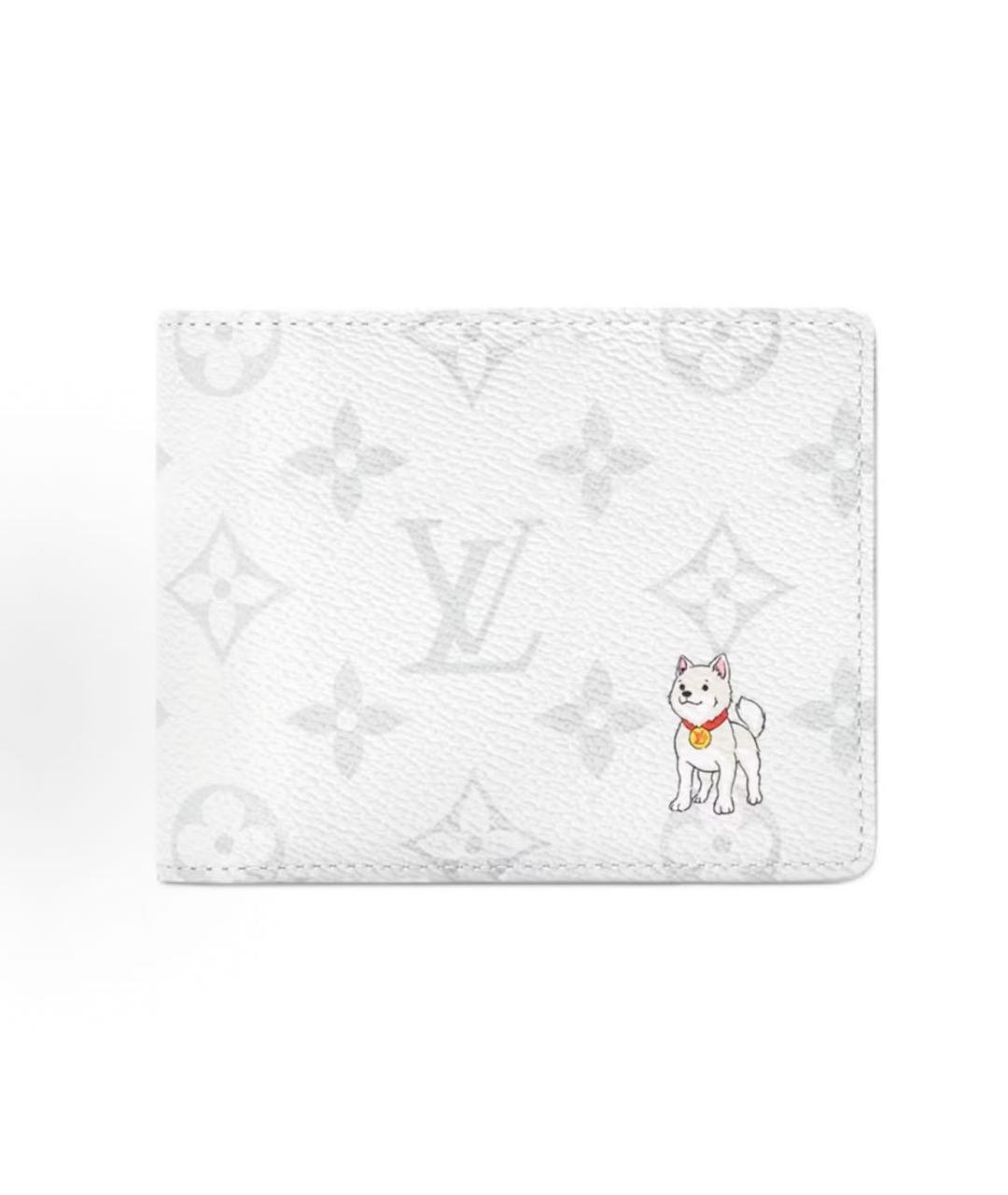 LOUIS VUITTON Белый кожаный кардхолдер, фото 5