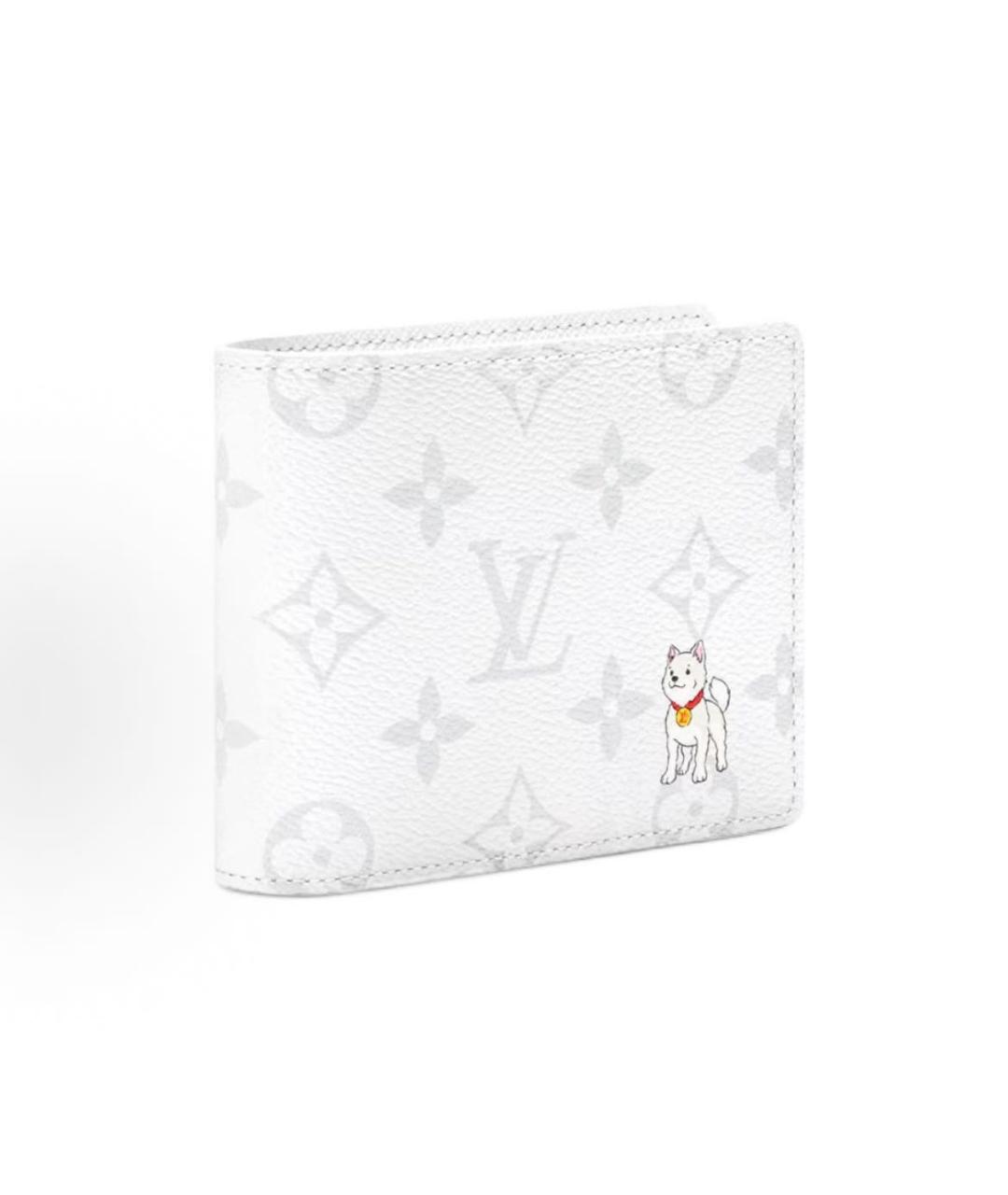 LOUIS VUITTON Белый кожаный кардхолдер, фото 2