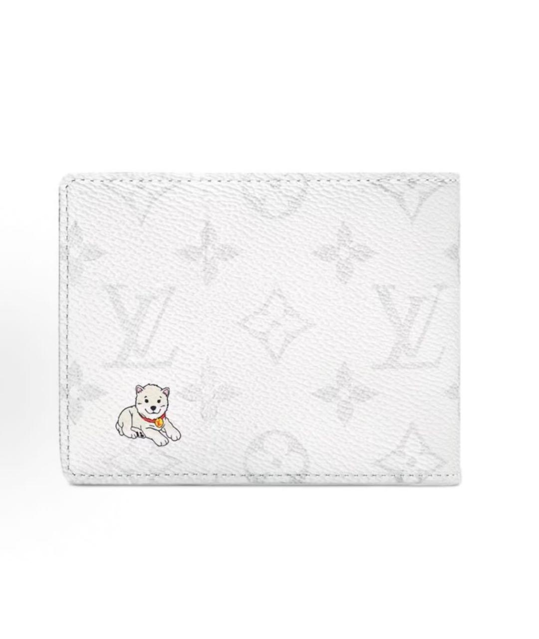 LOUIS VUITTON Белый кожаный кардхолдер, фото 3