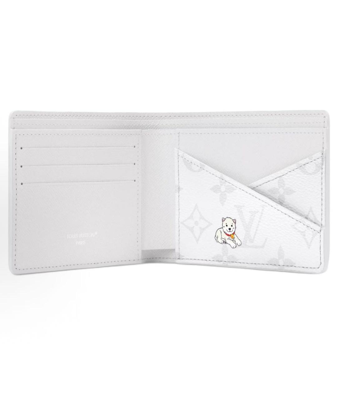 LOUIS VUITTON Белый кожаный кардхолдер, фото 4
