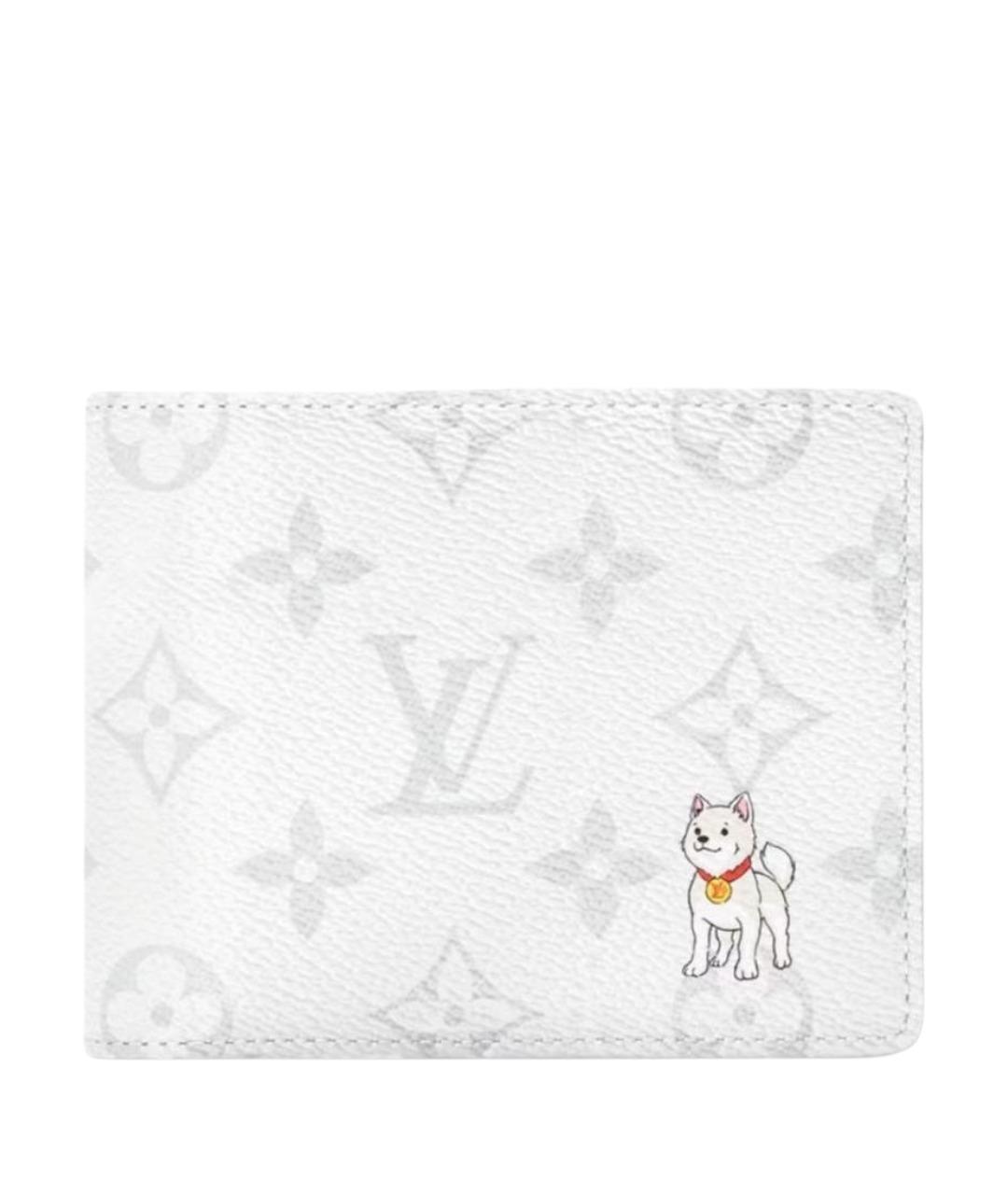 LOUIS VUITTON Белый кожаный кардхолдер, фото 1