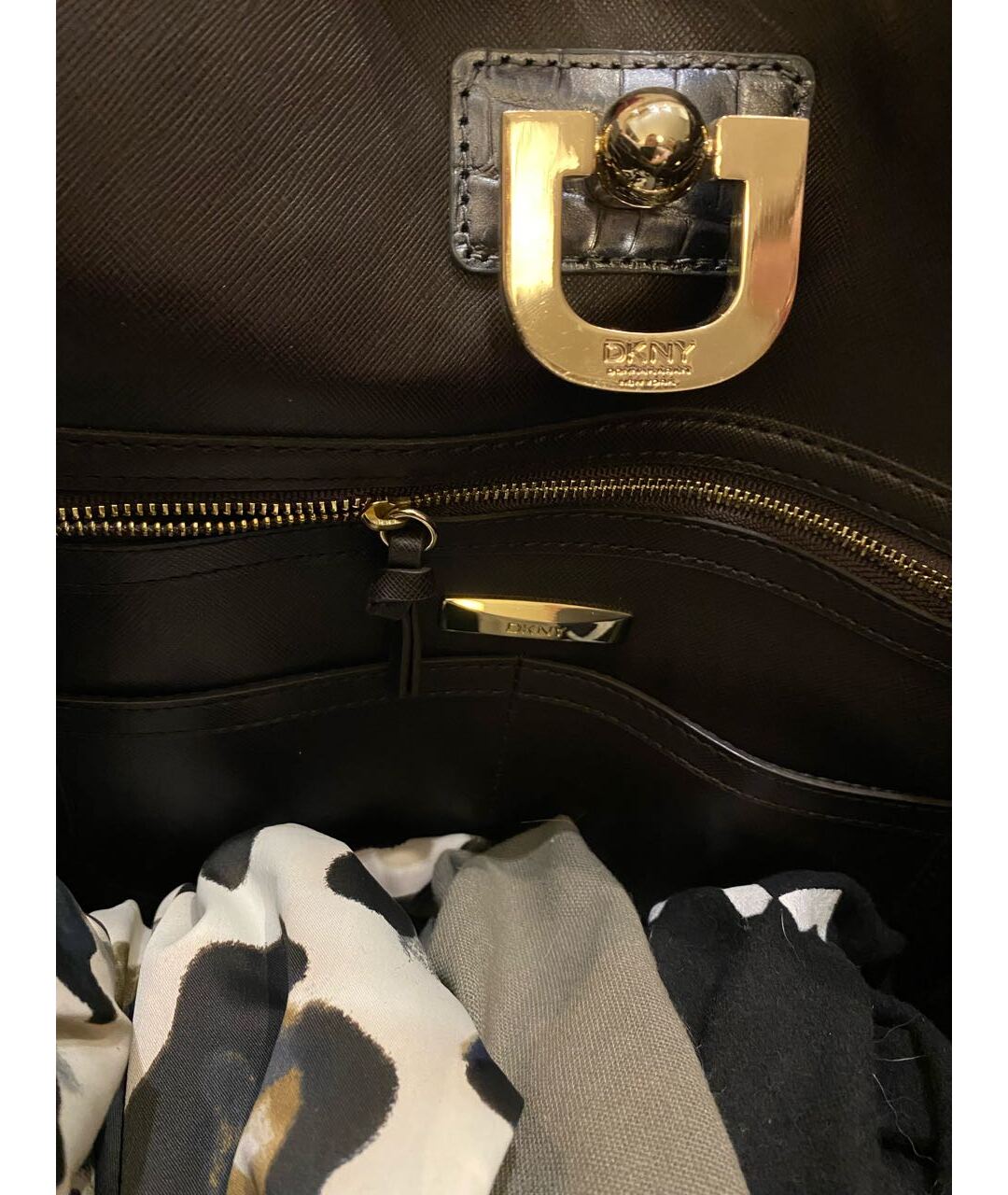 DKNY Антрацитовая сумка тоут, фото 4