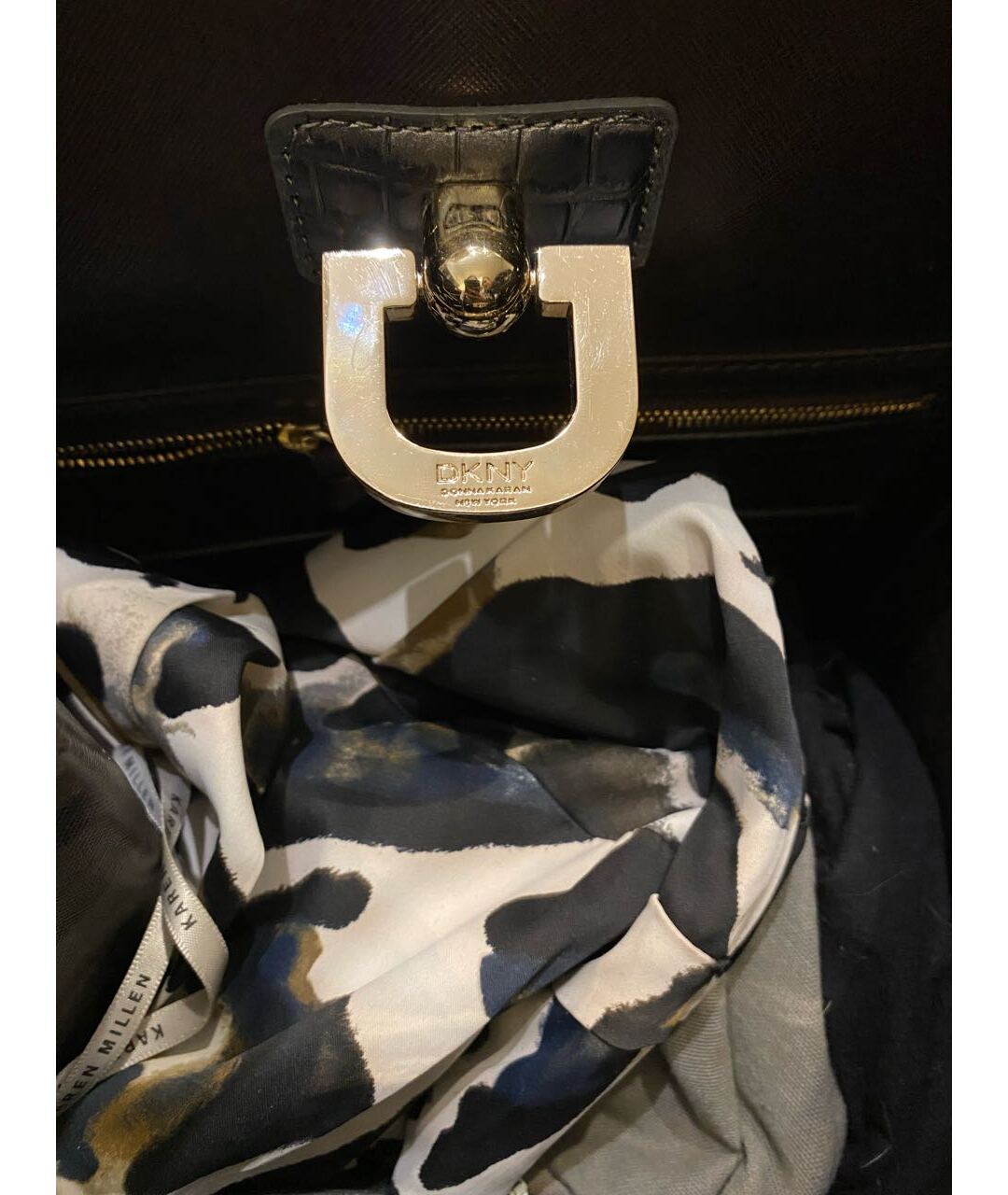 DKNY Антрацитовая сумка тоут, фото 3