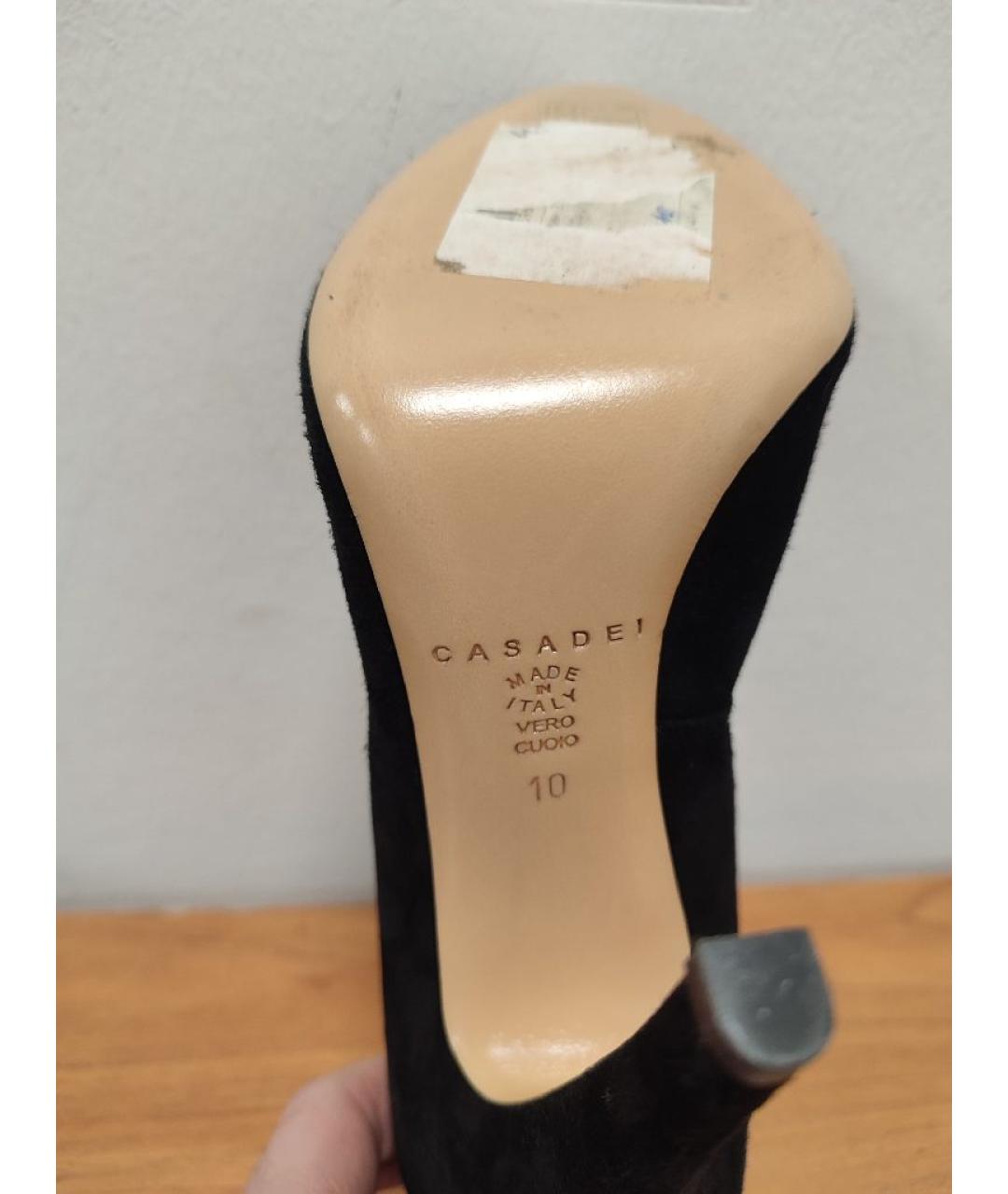 CASADEI Черные замшевые туфли, фото 6