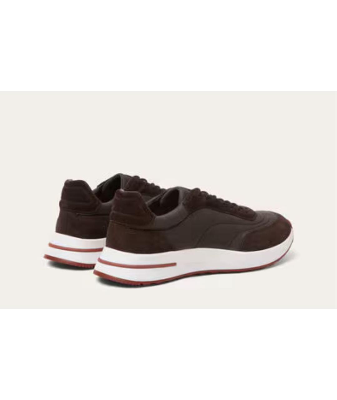 LORO PIANA Коричневые низкие кроссовки / кеды, фото 6