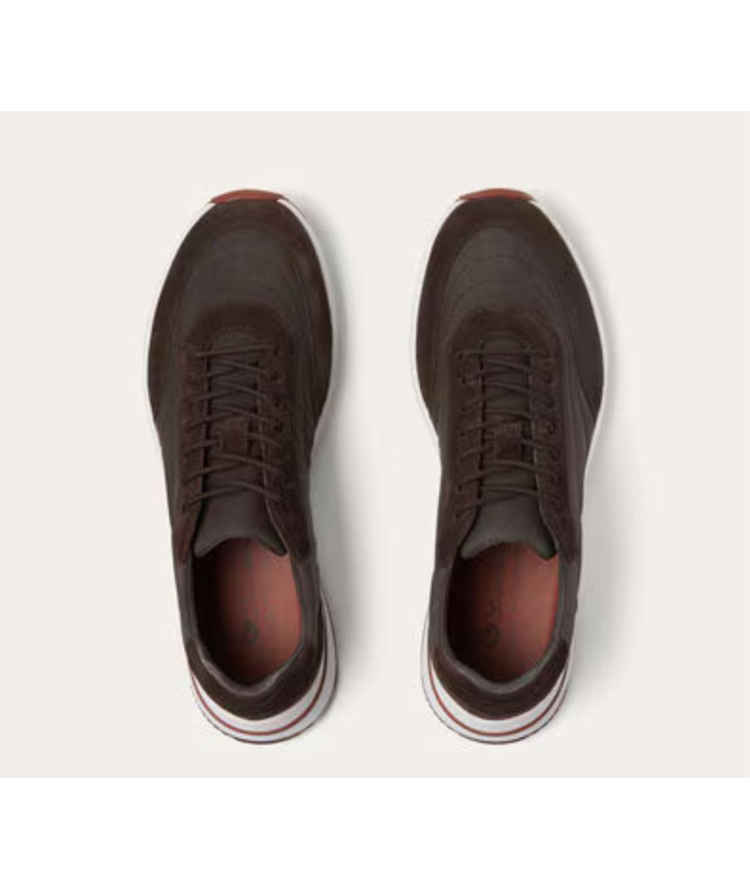 LORO PIANA Коричневые низкие кроссовки / кеды, фото 4