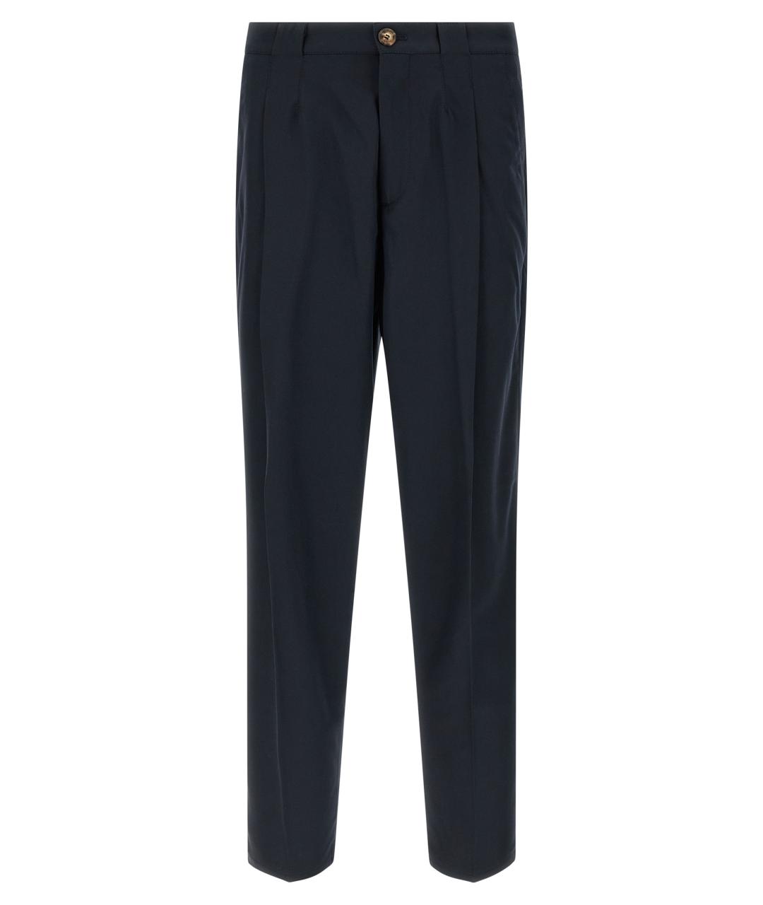 BRUNELLO CUCINELLI Синие хлопковые брюки чинос, фото 1