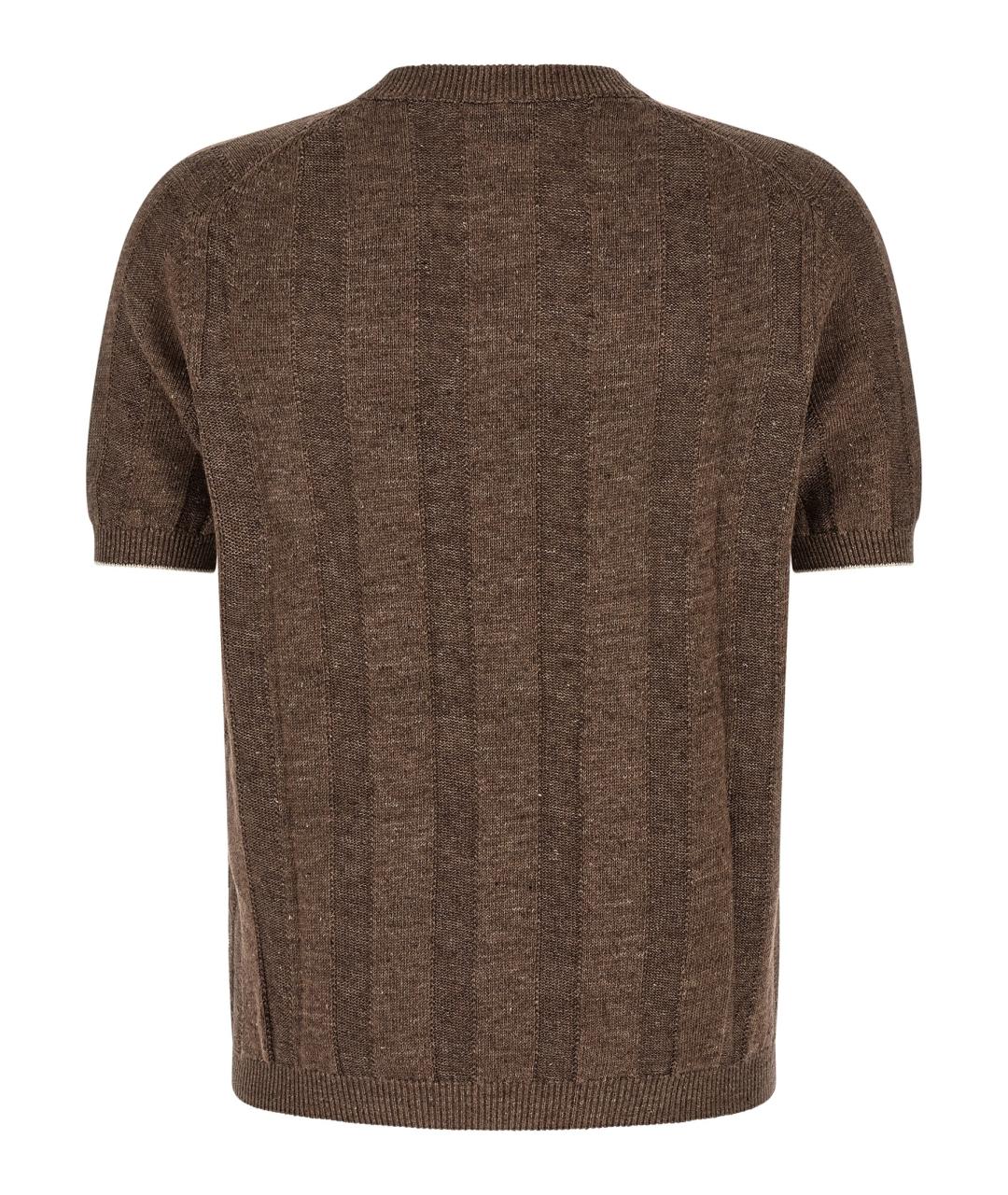 BRUNELLO CUCINELLI Коричневый джемпер / свитер, фото 2