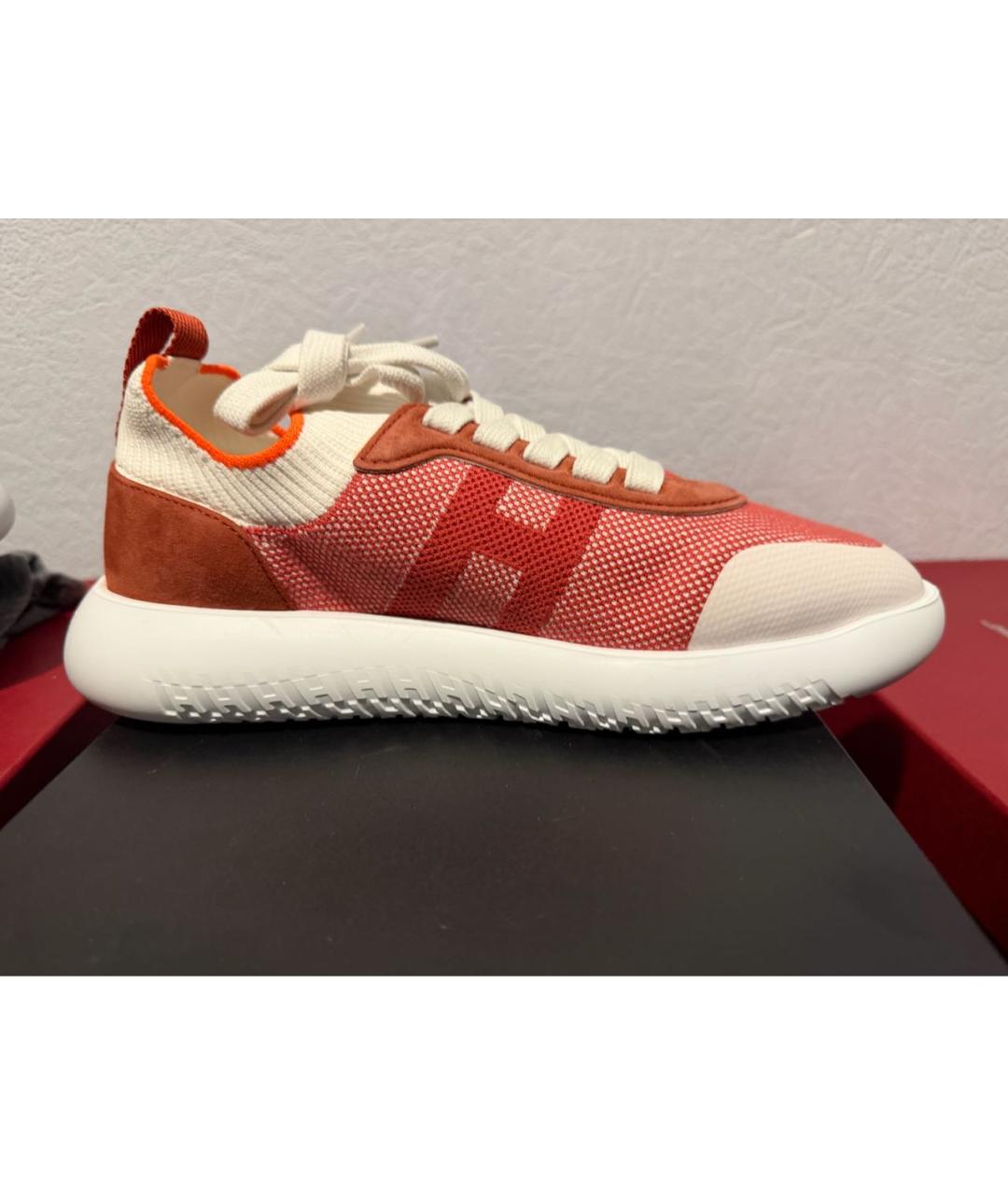 HERMES Красные кроссовки, фото 7
