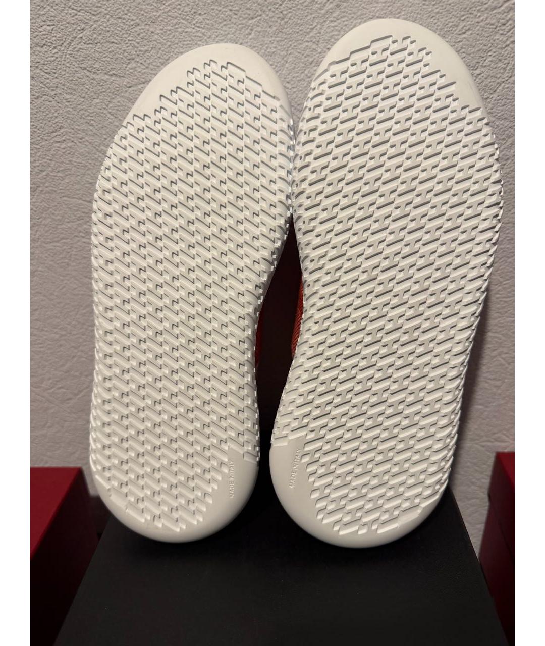 HERMES Красные кроссовки, фото 5