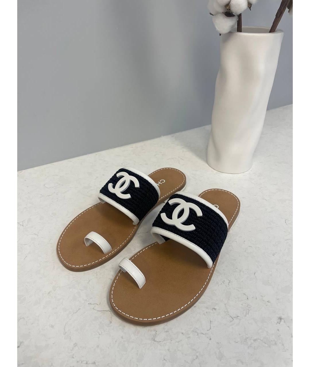 CHANEL Черные сандалии, фото 2