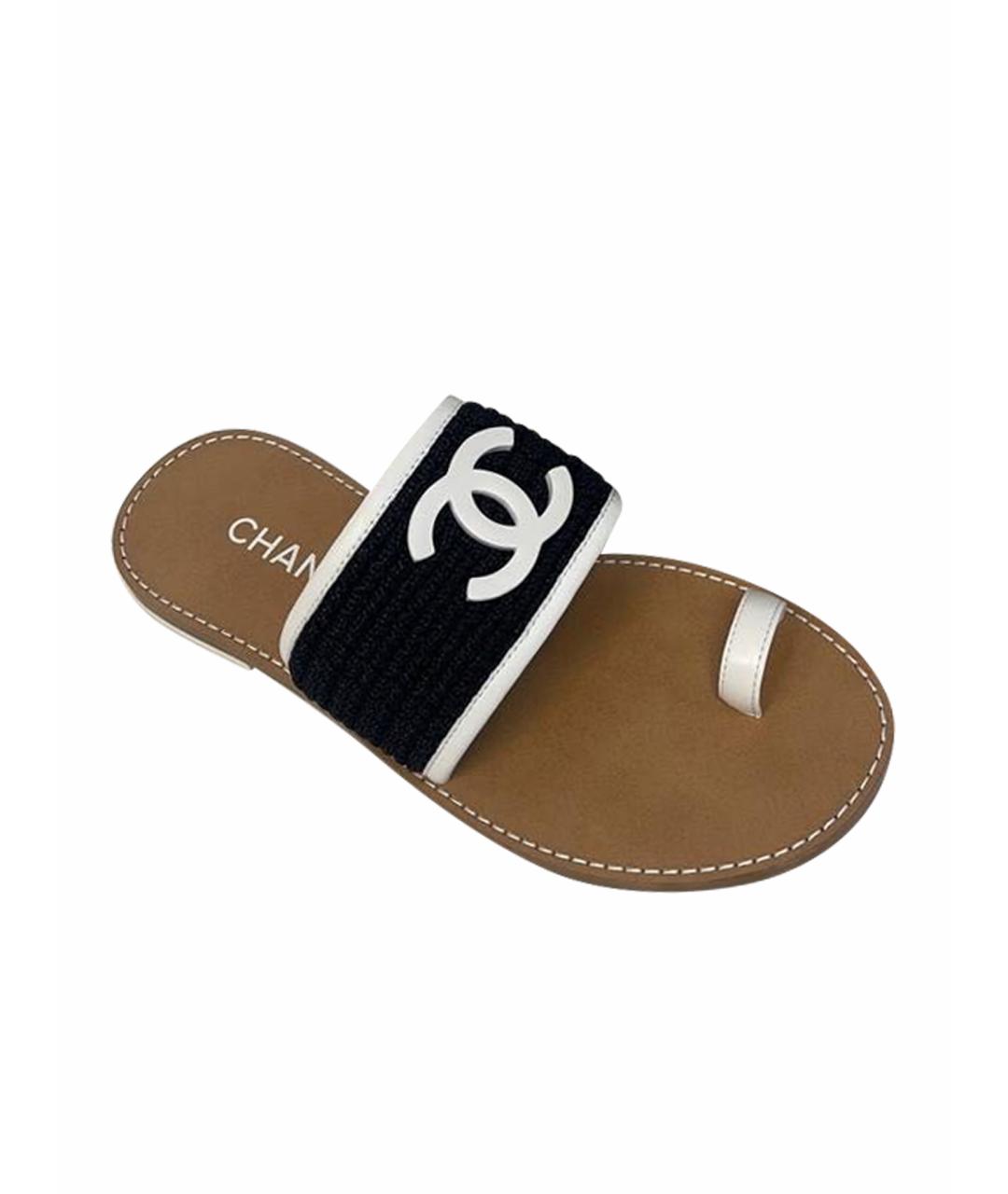 CHANEL Черные сандалии, фото 1