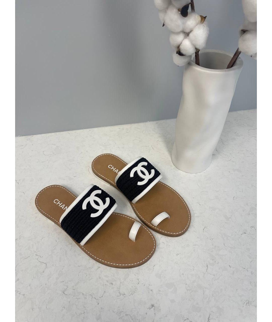 CHANEL Черные сандалии, фото 4