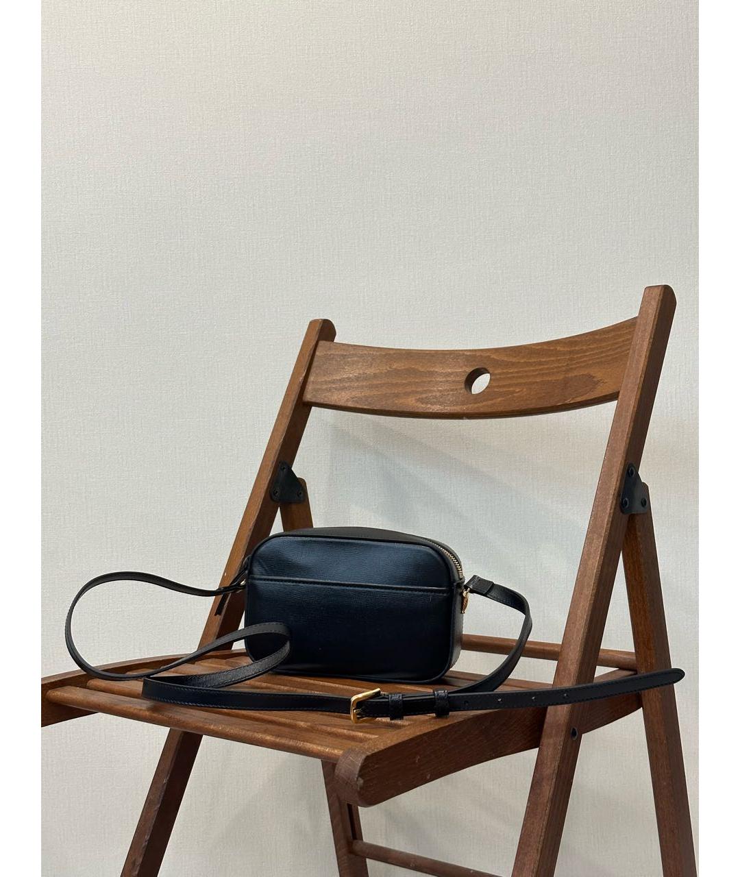 GUCCI Черная кожаная сумка через плечо, фото 4