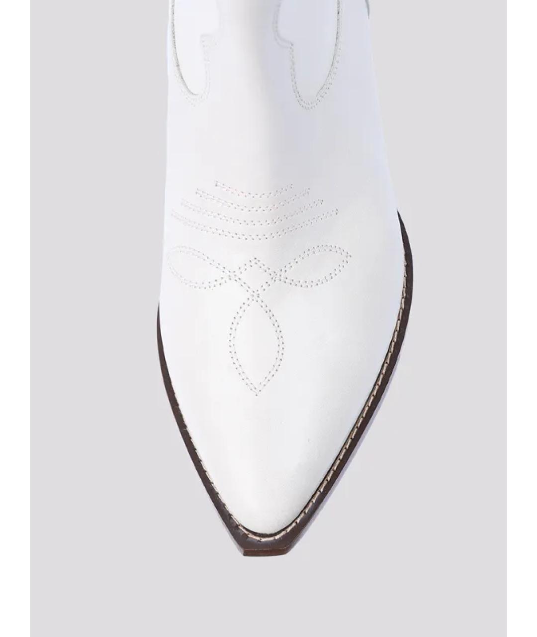 ISABEL MARANT Белые кожаные полусапоги, фото 4