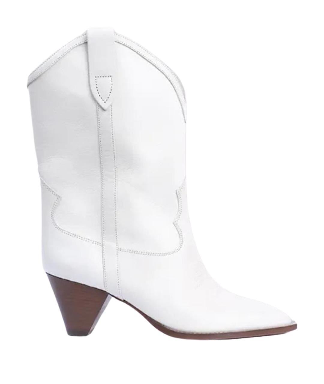 ISABEL MARANT Белые кожаные полусапоги, фото 1