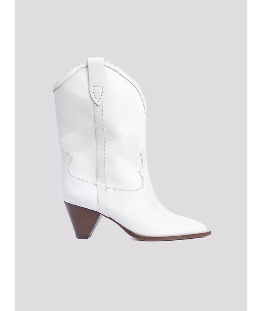 ISABEL MARANT Белые кожаные полусапоги, фото 5